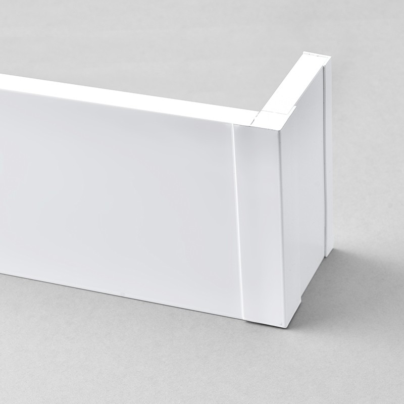 White fascia finish