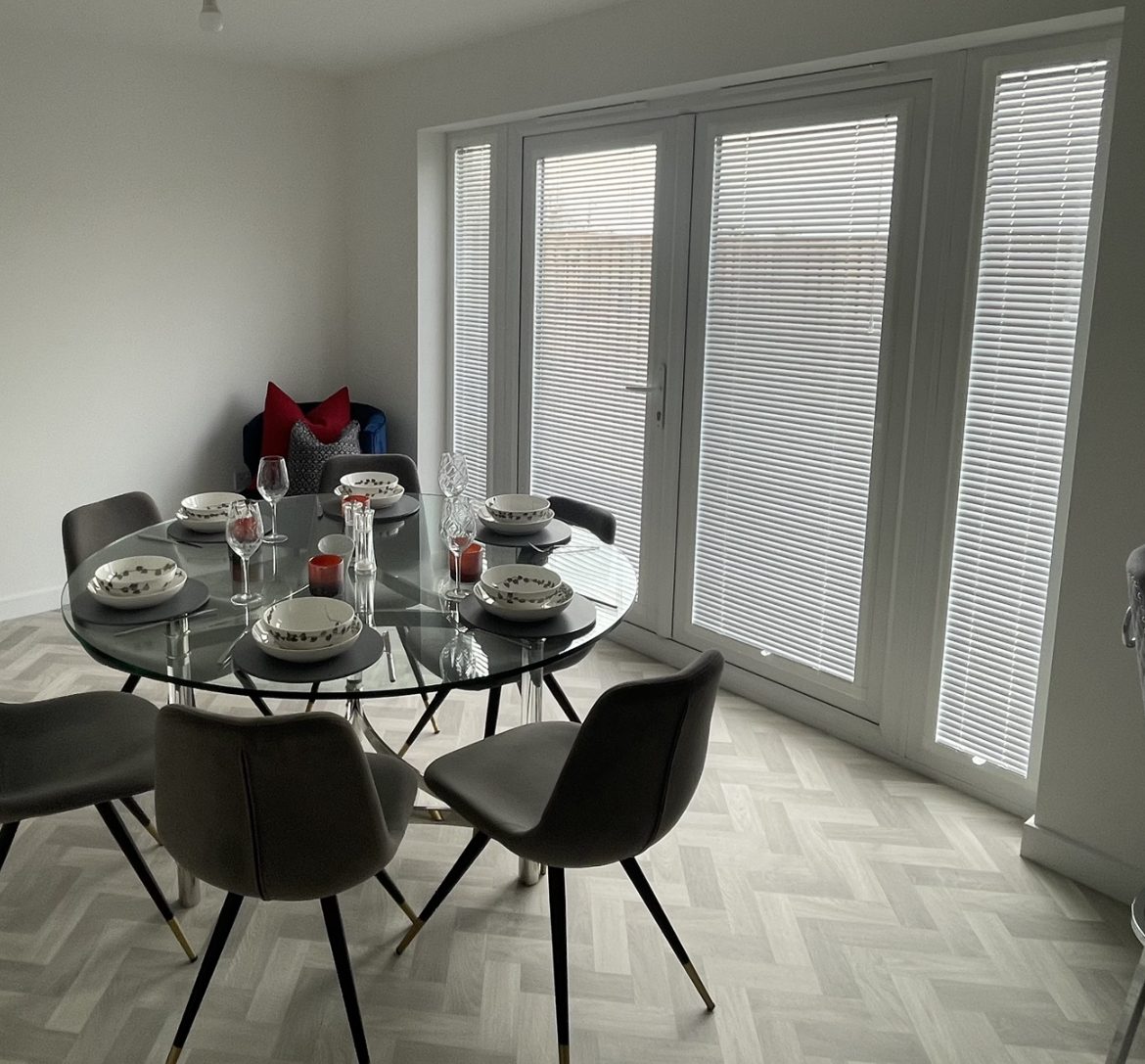 Perfect Fit venetian blinds installed in a show home, West Lothian
