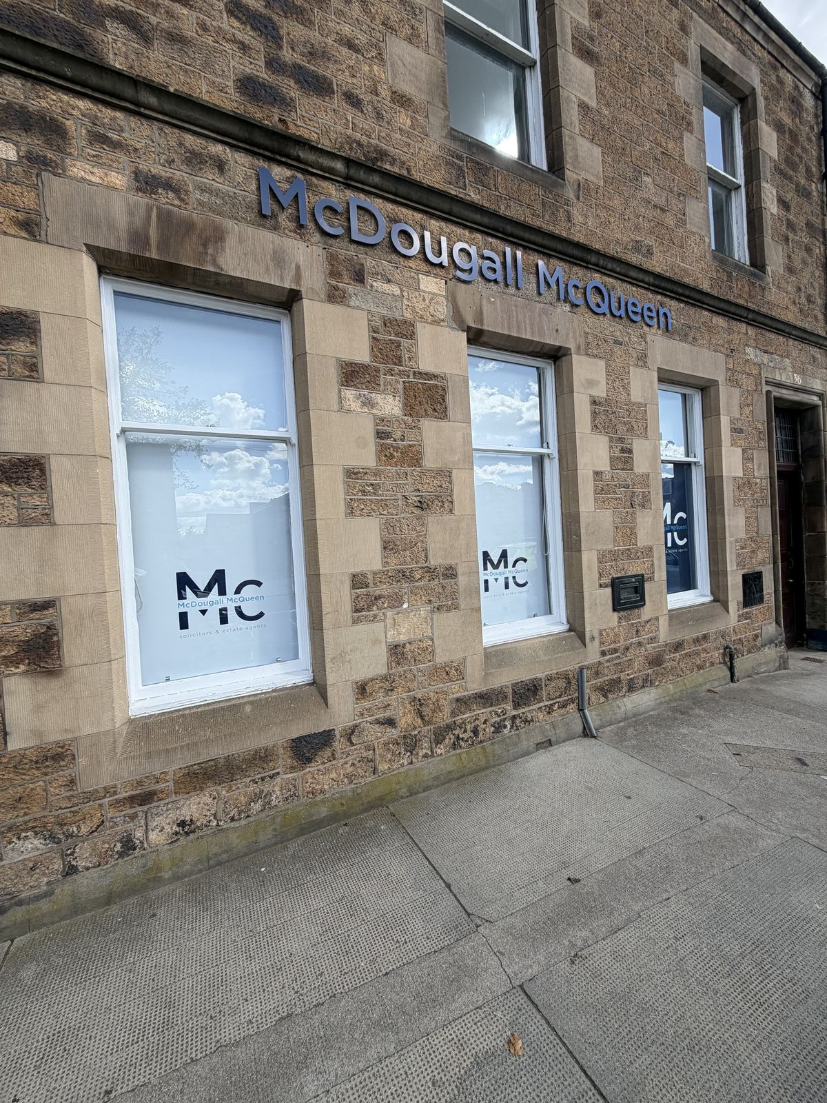 McDougall McQueen solicitors and estate agents office, Edinburgh, where we fitted printed roller blinds
