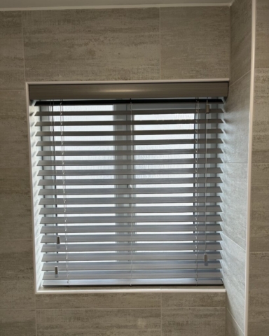 Grey Fauxwood Blind