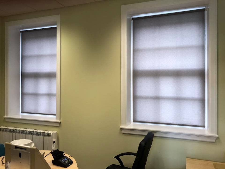 grey roller blinds fitted in edinburgh