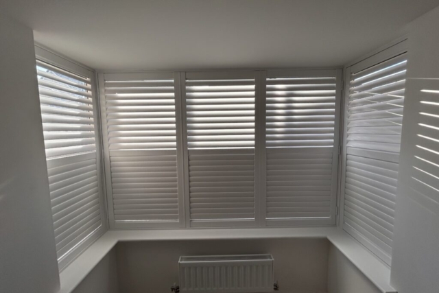 Bay Window Polyvinyl Shutters