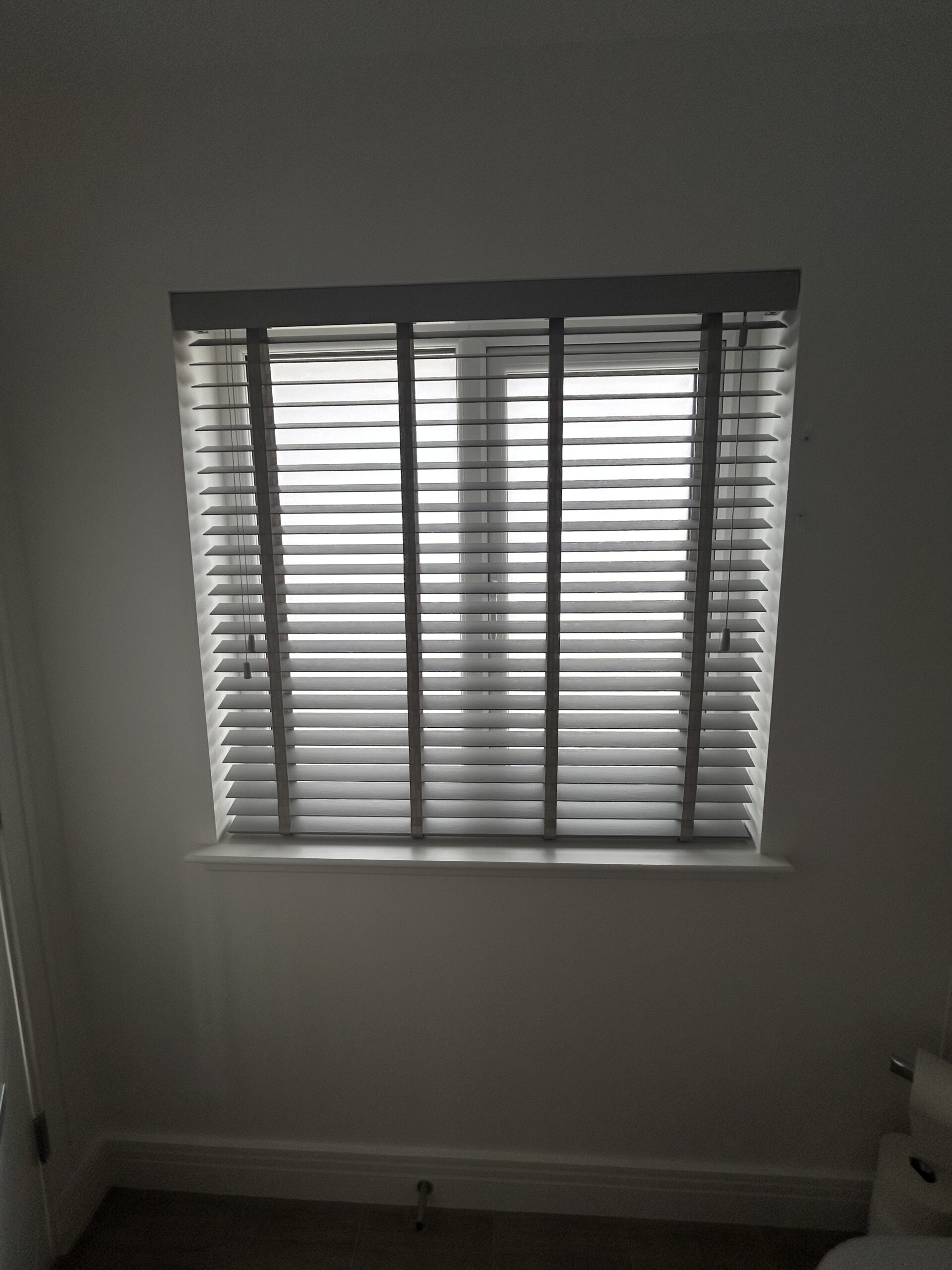 WOODEN BLINDS WITH DECORATIVE TAPES IN WEST LOTHIAN
